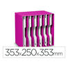 Archivador modular cep poliestireno rosa/blanco 12 casillas 353x250x353 mm