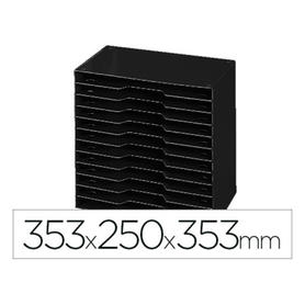 Archivador modular cep poliestireno negro 12 casillas 353x250x353 mm