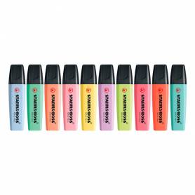 Rotulador stabilo boss fluorescente 70 pastel expositor bombonera de 60 unidades colores surtidos