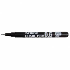 Rotulador artline calibrado micrometrico negro comic pen ek-286 punta poliacetal 0,6 mm resistente al agua