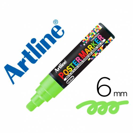 Rotulador artline poster marker epp-6-ver flu punta redonda 6 mm color verde fluor