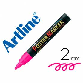 Rotulador artline poster marker epp-4-ros flu punta redonda 2 mm color rosa fluor