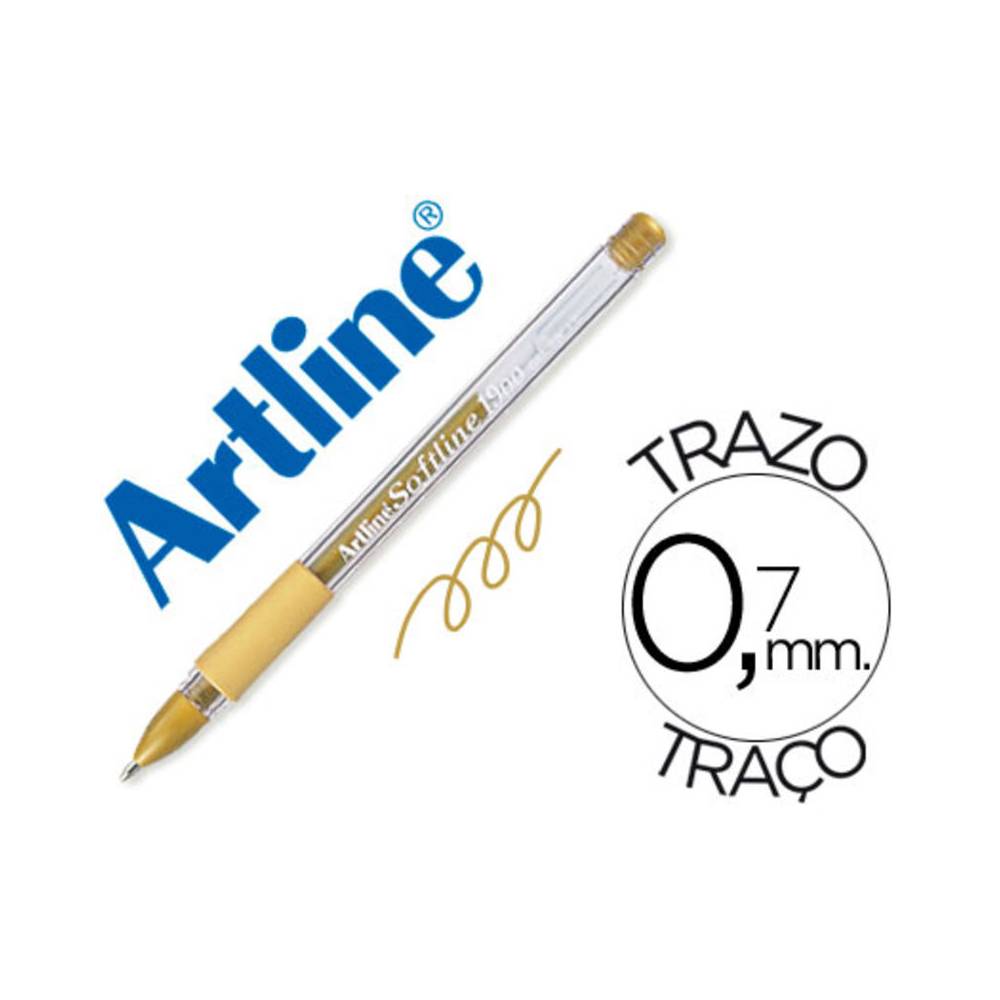 Boligrafo artline 1900 softline tinta aceite metalico oro