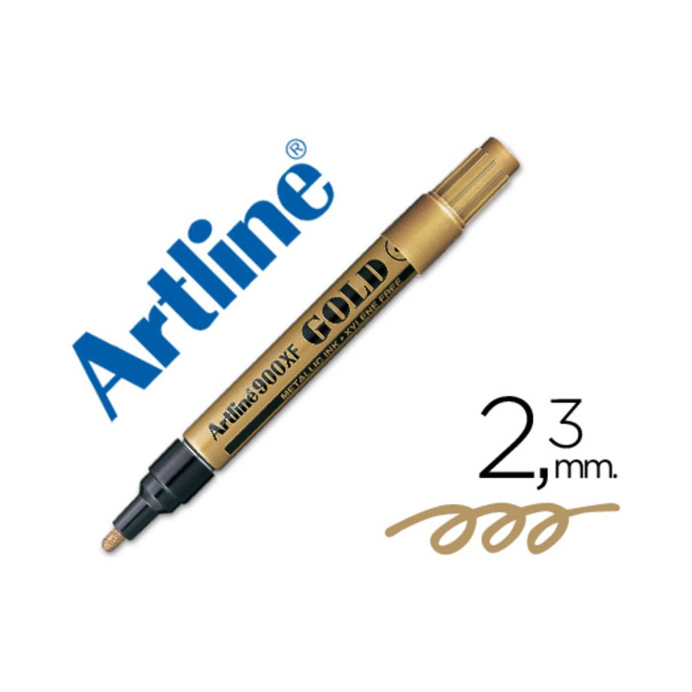 Rotulador artline marcador permanente tinta metalica ek-900 oro punta redonda 2.3 mm