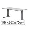 Mesa de oficina rocada metal 2003ac02 aluminio /gris 180x80 cm