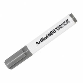 Rotulador artline fluorescente ek-660 gris pastel punta biselada