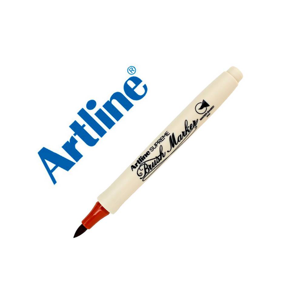 Rotulador artline supreme brush epfs pintura base de agua punta tipo pincel trazo fino marron