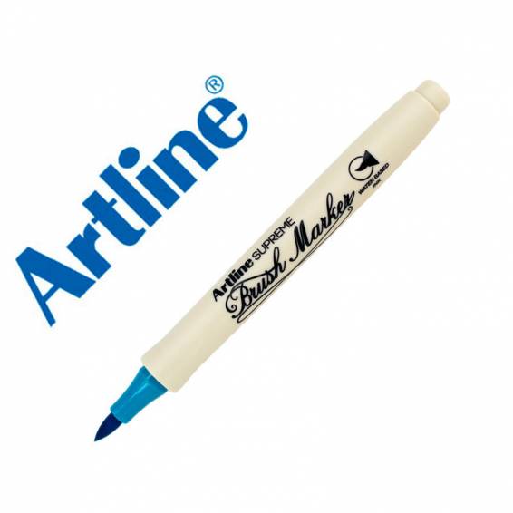 Rotulador artline supreme brush epfs pintura base de agua punta tipo pincel trazo fino turquesa