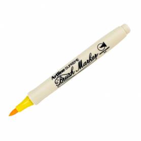 Rotulador artline supreme brush epfs pintura base de agua punta tipo pincel trazo fino amarillo limon