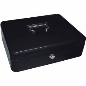 Caja caudales q-connect 12/ 300x240x90 mm negra con portamonedas