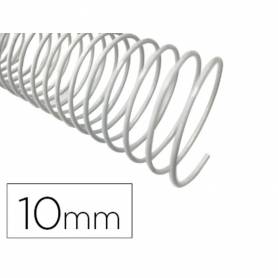 Espiral metalico q-connect blanco 64 5:1 10 mm 1mm caja de 200 unidades