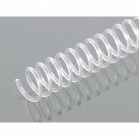 Espiral plastico q-connect transparente 32 5:1 18mm 2mm caja de 100 unidades