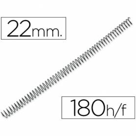 Espiral metalico q-connect 64 5:1 22mm 1,2mm caja de 100 unidades