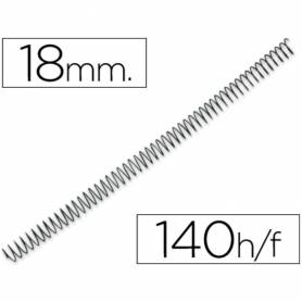 Espiral metalico q-connect 56 4:1 18mm 1,2mm caja de 100 unidades