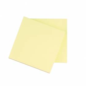 Bloc de notas adhesivas quita y pon q-connect 76x76 mm papel reciclado amarillo