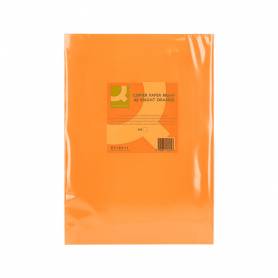 Papel color q-connect din a3 80 gr naranja intenso paquete de 500 hojas