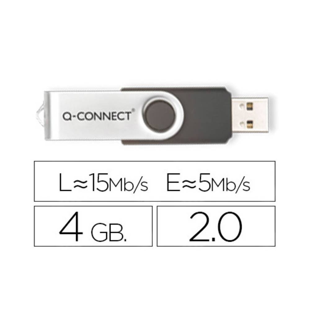 Memoria usb q-connect flash 4 gb 2.0