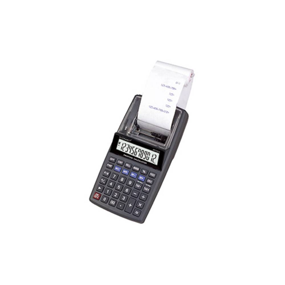 Calculadora q-connect impresora pantalla papel kf11213 12 digitos tinta azul