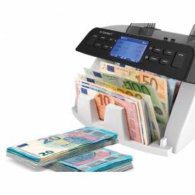 Detector y contador q-connect de billetes falsos sensor doble cis actualizacion divisas usb tarjeta sd o