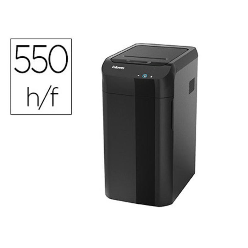 Destructora de documentos fellowes automax 550c capacidad de corte 550 hojas particulas destruye tarjeta cd