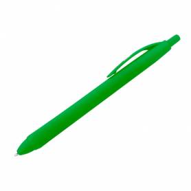 Boligrafo liderpapel gummy touch retractil 1,0 mm tinta verde