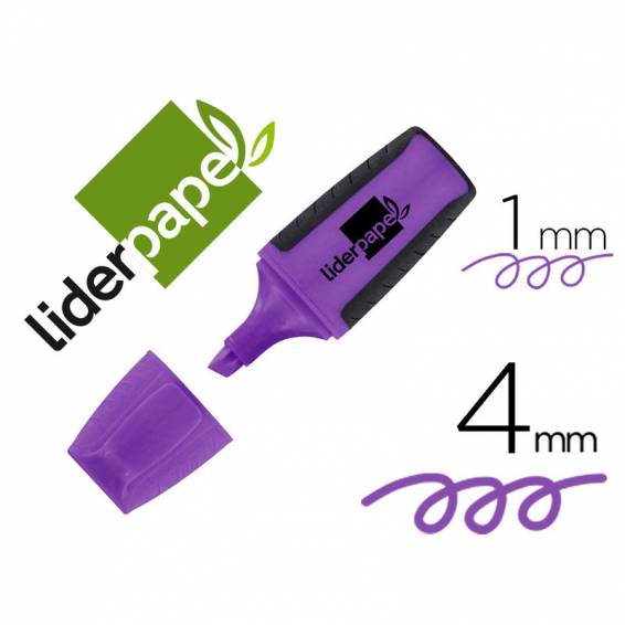 Rotulador liderpapel mini fluorescente violeta