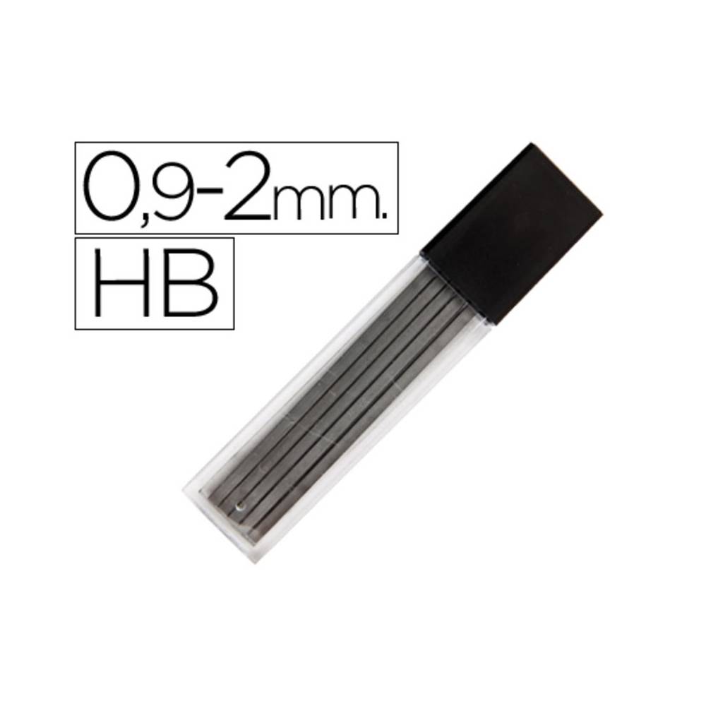 Minas liderpapel grafito rectangulares 2x0,9 mm hb tubo de 12 minas