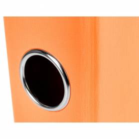 Archivador de palanca liderpapel folio documenta forrado pvc con rado lomo 52 mm naranja compresor metalico