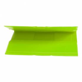 Carpeta liderpapel gomas plastico folio solapas color verde pistacho
