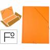 Carpeta liderpapel gomas plastico folio solapas color naranja - CG80