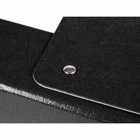 Carpeta proyectos liderpapel folio lomo 70mm carton gofrado negra