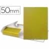 Carpeta proyectos liderpapel folio lomo 50mm carton gofrado amarilla - PJ51