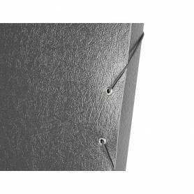 Carpeta proyectos liderpapel folio lomo 30mm carton gofrado gris