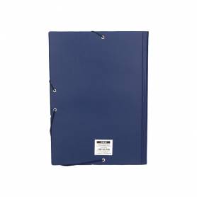 Carpeta liderpapel gomas folio sencilla pvc azul