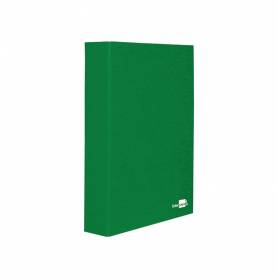 Carpeta de 4 anillas 40mm mixtas liderpapel folio carton forrado paper coat verde
