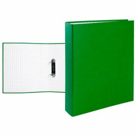 Carpeta de 2 anillas 40mm mixtas liderpapel folio carton forrado paper coat compresor plastico verde