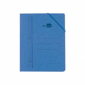 Carpeta liderpapel gomas cuarto bolsa carton pintado azul