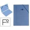 Carpeta liderpapel gomas folio sencilla carton compacto azul - CG09