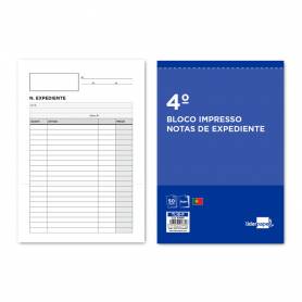 Talonario liderpapel notas de expediente cuarto duplo -texto en portugues