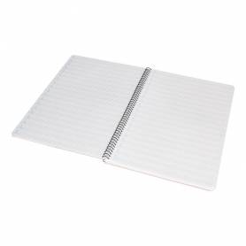 Cuaderno espiral liderpapel folio pautaguia tapa dura 80h 75 gr cuadro pautado 4mmcon margen colores surtidos