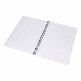 Cuaderno espiral liderpapel folio pautaguia tapa blanda 80h 75 gr cuadro pautado 5mm con margen colores surtidos