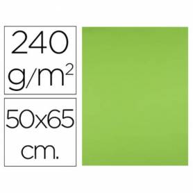 Cartulina liderpapel 50x65 cm 240g/m2 verde paquete de 25 unidades