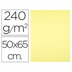 Cartulina liderpapel 50x65 cm 240g/m2 amarillo medio paquete de 25 unidades
