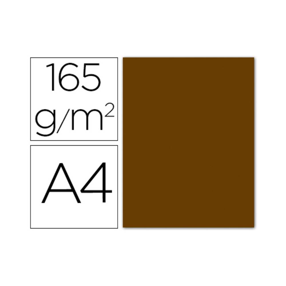 Papel color liderpapel a4 165g / m2 marron pergamino paquete de 9