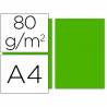 Papel color liderpapel a4 80g/m2 verde intenso paquete de 100 - PC61