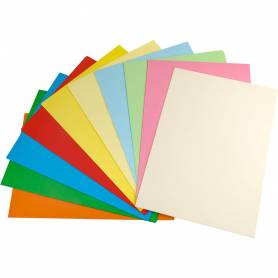Papel color liderpapel a4 80g/m2 25 colores surtidos paquete de 100 hojas