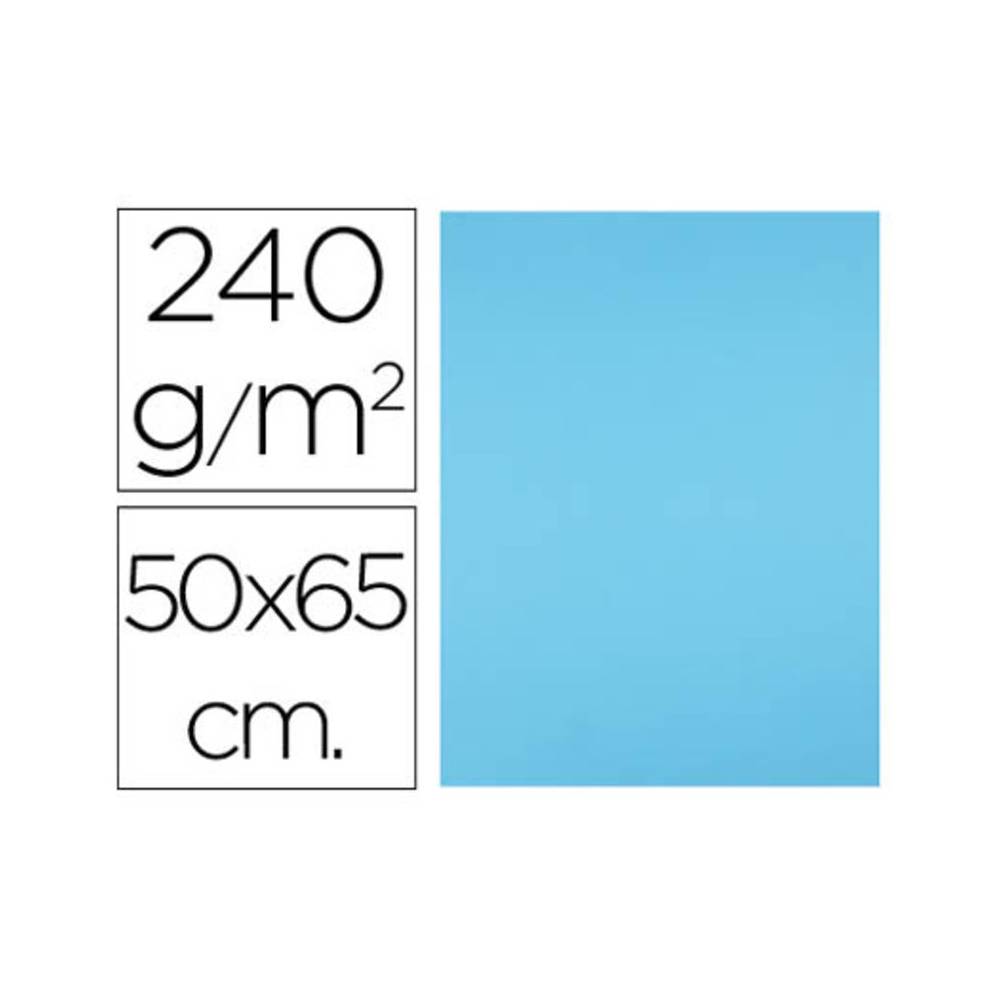 Cartulina liderpapel 50x65 cm 240g/m2 azul turquesa