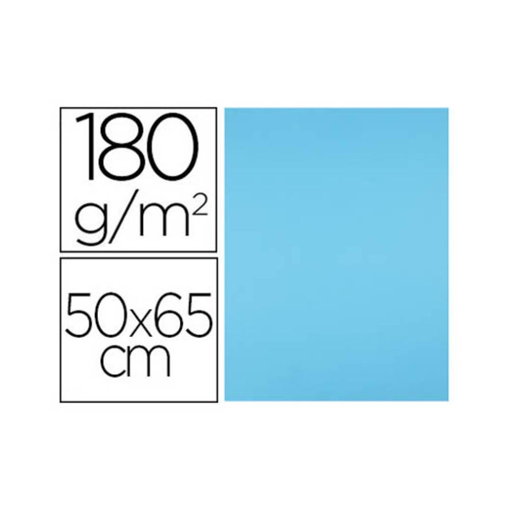 Cartulina liderpapel 50x65 cm 180g/m2 azul turquesa