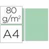 Papel color liderpapel a4 80g/m2 verde paquete de 100 - PC55