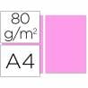 Papel color liderpapel a4 80g/m2 rosa paquete de 100 - PC54